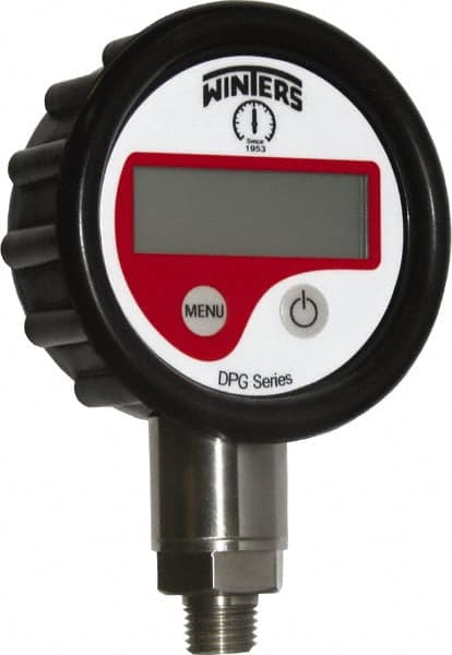 Winters - 2-1/2" Dial, 1/4 Thread, 30-0-15 Scale Range, Pressure Gauge - Lower Connection Mount, Accurate to 0.01% of Scale - Exact Tooling