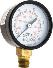 Winters - 2" Dial, 1/4 Thread, 0-100 Scale Range, Pressure Gauge - Lower Connection Mount, Accurate to 3-2-3% of Scale - Exact Tooling