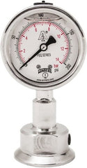 Winters - 2-1/2" Dial, 1-1/2 Thread, 0-200 Scale Range, Pressure Gauge - Lower Connection Mount, Accurate to 1.5% of Scale - Exact Tooling
