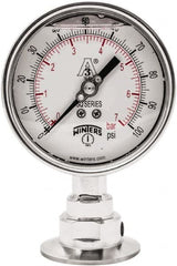 Winters - 4" Dial, 2 Thread, 0-100 Scale Range, Pressure Gauge - Lower Connection Mount, Accurate to 0.01% of Scale - Exact Tooling