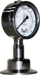 Winters - 2-1/2" Dial, 2 Thread, 0-60 Scale Range, Pressure Gauge - Lower Connection Mount, Accurate to 1.5% of Scale - Exact Tooling