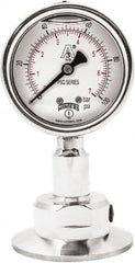Winters - 2-1/2" Dial, 2 Thread, 0-100 Scale Range, Pressure Gauge - Lower Connection Mount, Accurate to 1.5% of Scale - Exact Tooling