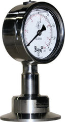 Winters - 2-1/2" Dial, 2 Thread, 0-160 Scale Range, Pressure Gauge - Lower Connection Mount, Accurate to 1.5% of Scale - Exact Tooling