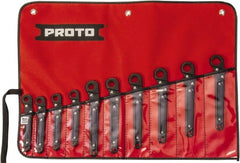 Proto - 10 Piece, 10mm to 19mm, 12 Point Ratcheting Flare Nut Set - Metric Measurement Standard, Black Oxide Finish - Exact Tooling
