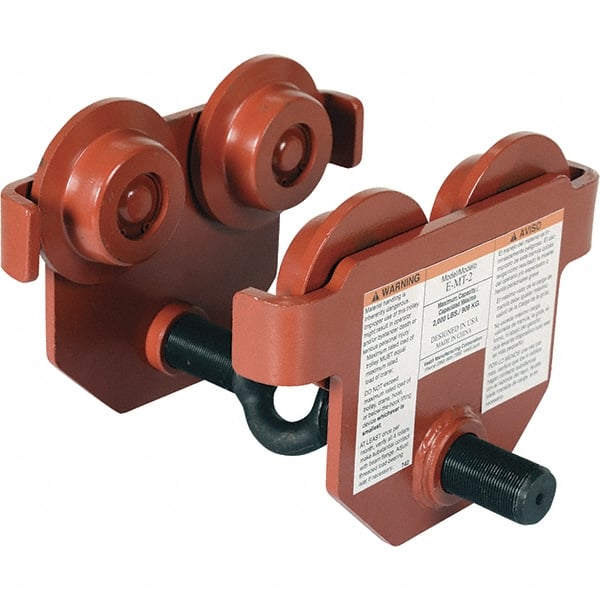 Vestil - 1 Ton Capacity Low Profile Manual Trolley - 2-1/2" to 10-1/8" Flange Width - Exact Tooling