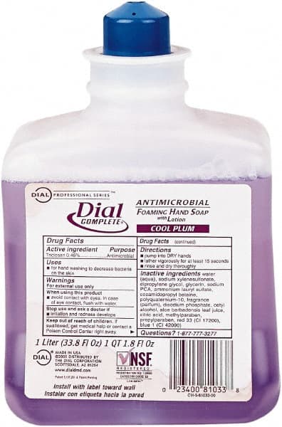 Dial - 1 L Bottle Foam Soap - Purple, Plum Scent - Exact Tooling
