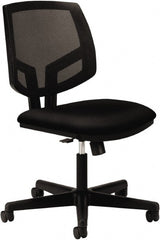 Hon - 38-1/2" High Task Chair with Synchro-Tilt - 24" Wide x 25" Deep, 100% Polyester Seat, Black - Exact Tooling