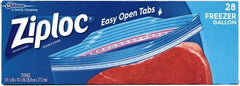 Ziploc - 30 Piece, 1 Gallon Capacity, 9.6 Inch Wide x 12.1 Inch High, Ziploc Freezer Bag - 9 Pack, 2.7 mil Thick, Plastic - Exact Tooling