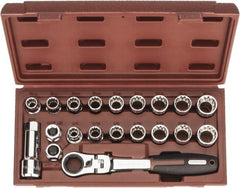 Paramount - 20 Piece 3/4" Drive Deep Well Socket Set - 12 Points, 3/8" to 3/4" (10mm to 19mm) Range, Inch/Metric Measurement Standard - Exact Tooling