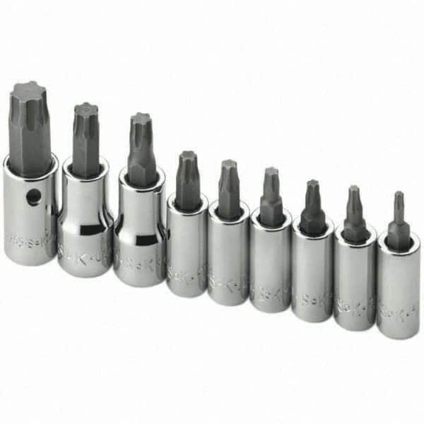 SK - 9 Piece 1/4 & 3/8" Drive Torx Bit Socket Set - Exact Tooling