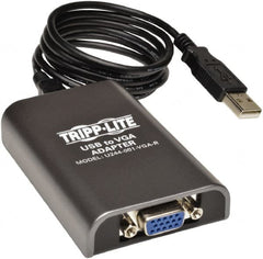 Tripp-Lite - Dual-Monitor Adapter - USB Connector, Black, Use with Cabling and Video Applications - Exact Tooling