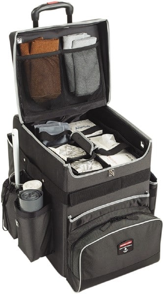 Rubbermaid - Ballistic Nylon Janitor Cart - 14-1/4" Width - Exact Tooling