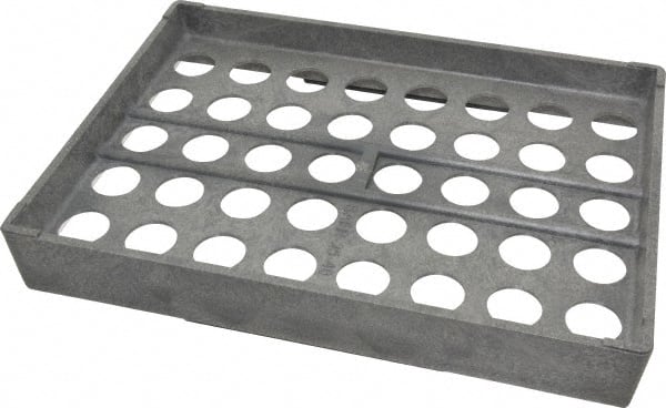 Made in USA - 40 Collet, ER25 Plastic Collet Rack and Tray - 8-1/4 Inch Wide x 1-3/4 Inch High x 11-3/8 Inch Long, Clear Sliding Lid - Exact Tooling