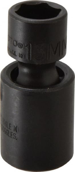 Proto - 3/8" Drive 13mm Standard Universal Impact Socket - 6 Points, 2" OAL - Exact Tooling