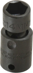 Proto - 3/8" Drive 14mm Standard Universal Impact Socket - 6 Points, 2" OAL - Exact Tooling