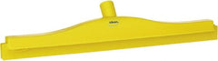 Vikan - 20" Rubber Blade Floor Squeegee - Double Edge, Yellow, Plastic Holder - Exact Tooling