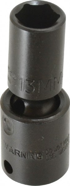 Proto - 3/8" Drive 13mm Deep Universal Impact Socket - 6 Points, 2-19/32" OAL - Exact Tooling