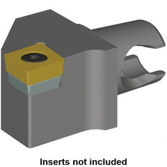 Kennametal - Right Hand Cut, Size KM20, CC.. Insert Compatiblity, Modular Turning & Profiling Cutting Unit Head - 12.5mm Ctr to Cutting Edge, 25mm Head Length, Series KM Mini - Exact Tooling