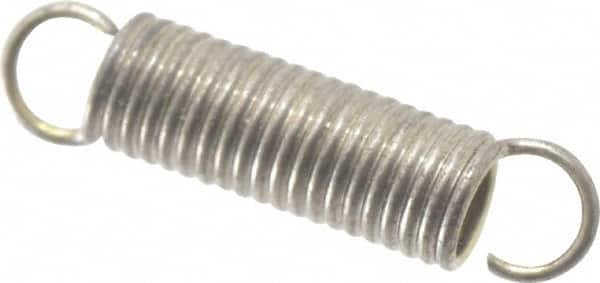 Gardner Spring - 3/32" OD, 1 Lb Max Load, 0.66" Max Ext Len, 0.012" Wire Diam Spring - 3.2 Lb/In Rating, 3/8" Free Length - Exact Tooling
