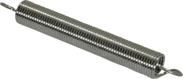 Gardner Spring - 1/4" OD, 3.1 Lb Max Load, 4.7" Max Ext Len, 0.026" Wire Diam Spring - 1 Lb/In Rating, 2" Free Length - Exact Tooling