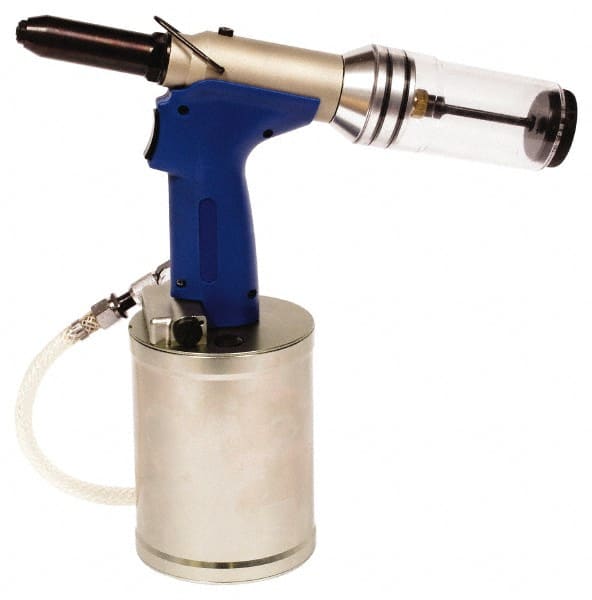 RivetKing - Up to 1/4" Capacity, Air Riveter - 1" Long Stroke, 1/4" Inlet - Exact Tooling