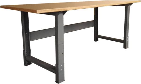 Value Collection - Industrial Work Bench - 4,000 Lb Capacity, Shop Top, Gray, 36" Wide x 34-3/4" High x 72" Long - Exact Tooling