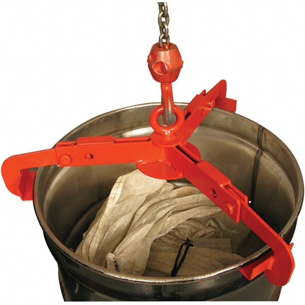 Wesco Industrial Products - 1,000 Lb Load Capacity, 30 & 55 Gal Drum Lifter - 29-1/2" Wide x 5-1/2" High, Steel Wheels - Exact Tooling