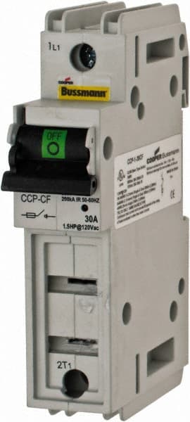 Cooper Bussmann - 1 Phase, 125VDC & 600VAC, 1 Pole, Open Fused Cam & Disconnect Switch - 1 Wire - Exact Tooling