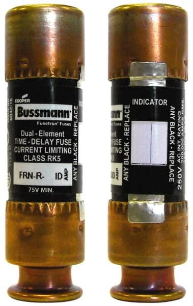 Cooper Bussmann - 300 VDC, 600 VAC, 7.5 Amp, Time Delay General Purpose Fuse - Fuse Holder Mount, 127mm OAL, 20 at DC, 200 (RMS) kA Rating, 20.6mm Diam - Exact Tooling