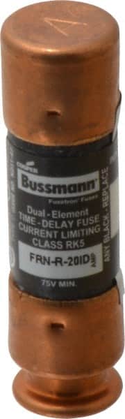 Cooper Bussmann - 125 VDC, 250 VAC, 20 Amp, Time Delay General Purpose Fuse - Fuse Holder Mount, 50.8mm OAL, 20 at DC, 200 (RMS) kA Rating, 14.3mm Diam - Exact Tooling