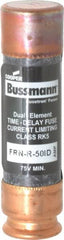 Cooper Bussmann - 125 VDC, 250 VAC, 50 Amp, Time Delay General Purpose Fuse - Fuse Holder Mount, 76.2mm OAL, 20 at DC, 200 (RMS) kA Rating, 20.6mm Diam - Exact Tooling