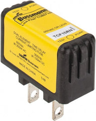 Cooper Bussmann - 300 VDC & 600 VAC, 15 Amp, Time Delay General Purpose Fuse - Plug-in Mount, 47.75mm OAL, 100 at DC, 200 (CSA RMS), 300 (UL RMS) kA Rating - Exact Tooling