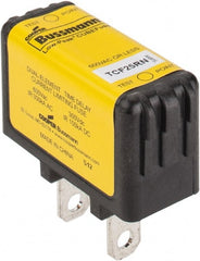 Cooper Bussmann - 300 VDC & 600 VAC, 25 Amp, Time Delay General Purpose Fuse - Plug-in Mount, 47.75mm OAL, 100 at DC, 200 (CSA RMS), 300 (UL RMS) kA Rating - Exact Tooling
