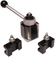 Aloris - Series CA Tool Post Holder & Set for 14 to 20" Lathe Swing - 3 Piece, Includes Style 1 Turning/Facing Holder, Style 2 Boring/Turning/Facing Holder, Tool Post, T-Nut - Exact Tooling