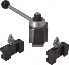 Aloris - Series AXA Tool Post Holder & Set for 0 to 12" Lathe Swing - 3 Piece, Includes Style 1 Turning/Facing Holder, Style 2 Boring/Turning/Facing Holder, Tool Post, T-Nut - Exact Tooling
