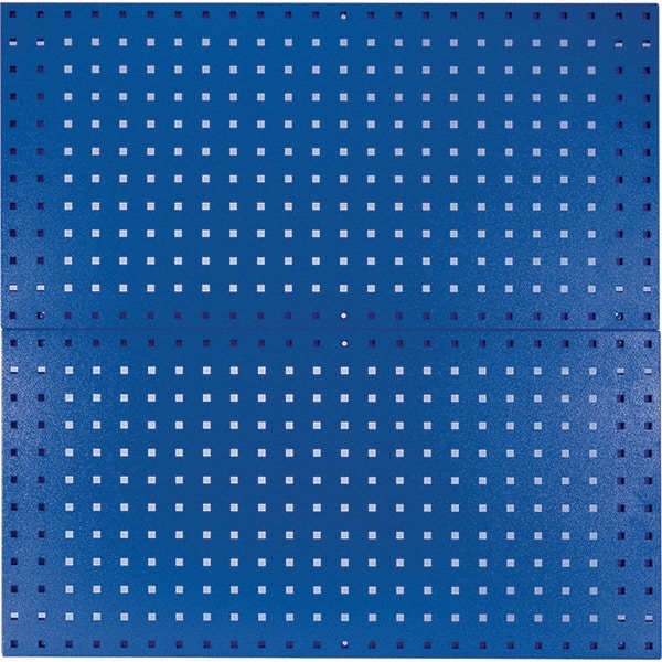 Kennedy - 18" Wide x 36" High Industrial Steel Tool Peg Board System - 2 Panels, Steel, Blue - Exact Tooling