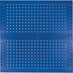 Kennedy - 18" Wide x 36" High Industrial Steel Tool Peg Board System - 2 Panels, Steel, Blue - Exact Tooling