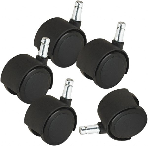 Master Caster - Matte Black Carpet Casters - For Wood & Tubular Metal Chairs & Office Furniture - Exact Tooling