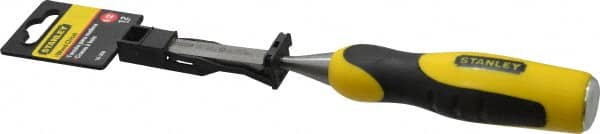 Stanley - 9" OAL x 1/2" Blade Width Wood Chisel - 1/2" Tip, Polypropylene Handle - Exact Tooling