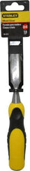 Stanley - 9" OAL x 3/4" Blade Width Wood Chisel - 3/4" Tip, Polypropylene Handle - Exact Tooling