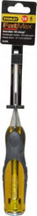 Stanley - 9" OAL x 1/4" Blade Width Wood Chisel - 1/4" Tip, Acetate & Rubber Grip Handle - Exact Tooling