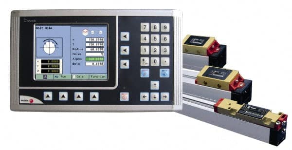 Fagor - 2 Axis, 40" X-Axis Travel, 18" Y-Axis Travel, Milling DRO System - 0.0002", 0.0005", 0.001" Resolution, 10µm Accuracy, LCD Color Display - Exact Tooling