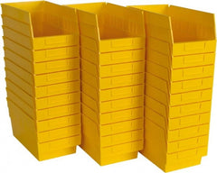 Quantum Storage - 50 Lb. Load Capacity, 11-5/8" Deep, Yellow Polypropylene Hopper Shelf Bin - 6" High x 6-5/8" Wide x 11-5/8" Long - Exact Tooling