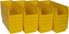 Quantum Storage - 50 Lb. Load Capacity, 17-7/8" Deep, Yellow Polypropylene Hopper Shelf Bin - 6" High x 6-5/8" Wide x 17-7/8" Long - Exact Tooling