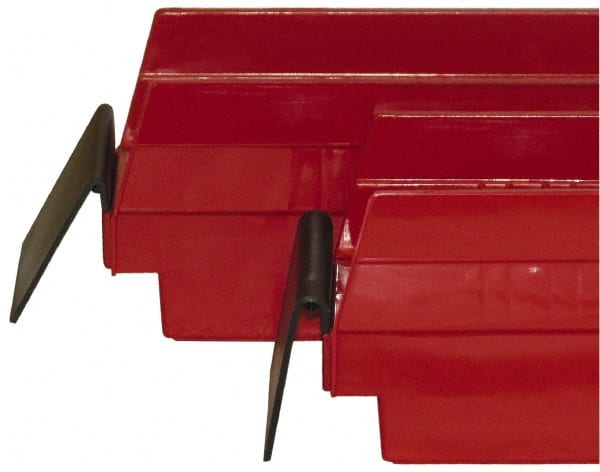 Quantum Storage - 4" Wide x 2.3" High, Black Bin Label Holder - Use with Quantum Storage Systems - Shelf Bin - Exact Tooling