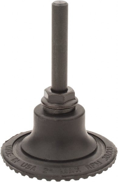 Made in USA - 2" Diam Quick-Change Type R Disc Backing Pad - 1/4" Shank Diam, Medium Density, 30,000 RPM - Exact Tooling