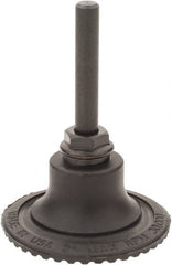 Made in USA - 2" Diam Quick-Change Type R Disc Backing Pad - 1/4" Shank Diam, Medium Density, 30,000 RPM - Exact Tooling