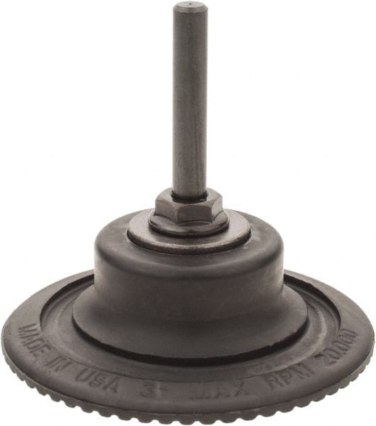 Made in USA - 3" Diam Quick-Change Type R Disc Backing Pad - 1/4" Shank Diam, Medium Density, 20,000 RPM - Exact Tooling