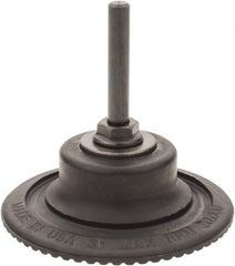 Made in USA - 3" Diam Quick-Change Type R Disc Backing Pad - 1/4" Shank Diam, Medium Density, 20,000 RPM - Exact Tooling