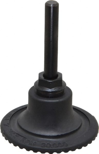 Made in USA - 2" Diam Quick-Change Type S Disc Backing Pad - 1/4" Shank Diam, Medium Density, 30,000 RPM - Exact Tooling